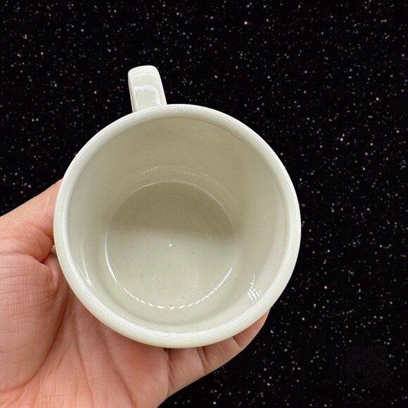 SHENANGO CHINA NEW CASTLE Mug Set Ceramic USA Yellow White 2.5”T 3.25”W Set 4 - Picture 13 of 16